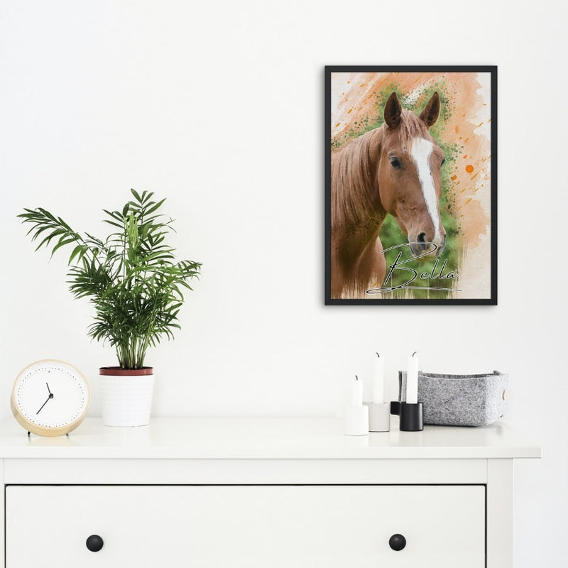 Handgezeichnetes Pferdeportrait