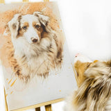 Handgezeichnetes Haustierportrait